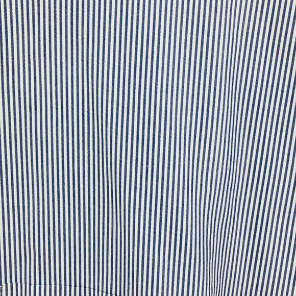 Mens 18-4/5 Brooks Bros Shirt Blue White Stripe Button Down Regular Fit Non Iron - Picture 2 of 8